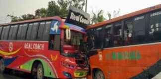Deadly clash between two buses in Bahubal increases death toll to 3 deadly-clash-between-two-buses-in-bahubal-increases-death-toll-to-3