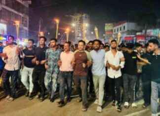 Protest Against Attacks on Hasina in Noakhali by NC Party Torch Procession protest-against-attacks-on-hasina-in-noakhali-by-nc-party-torch-procession